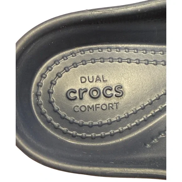 CROCS Sarah Women's 7 Clog Mules Navy Blue Dual Comfort Arch Support Slip On - Picture 10 of 12